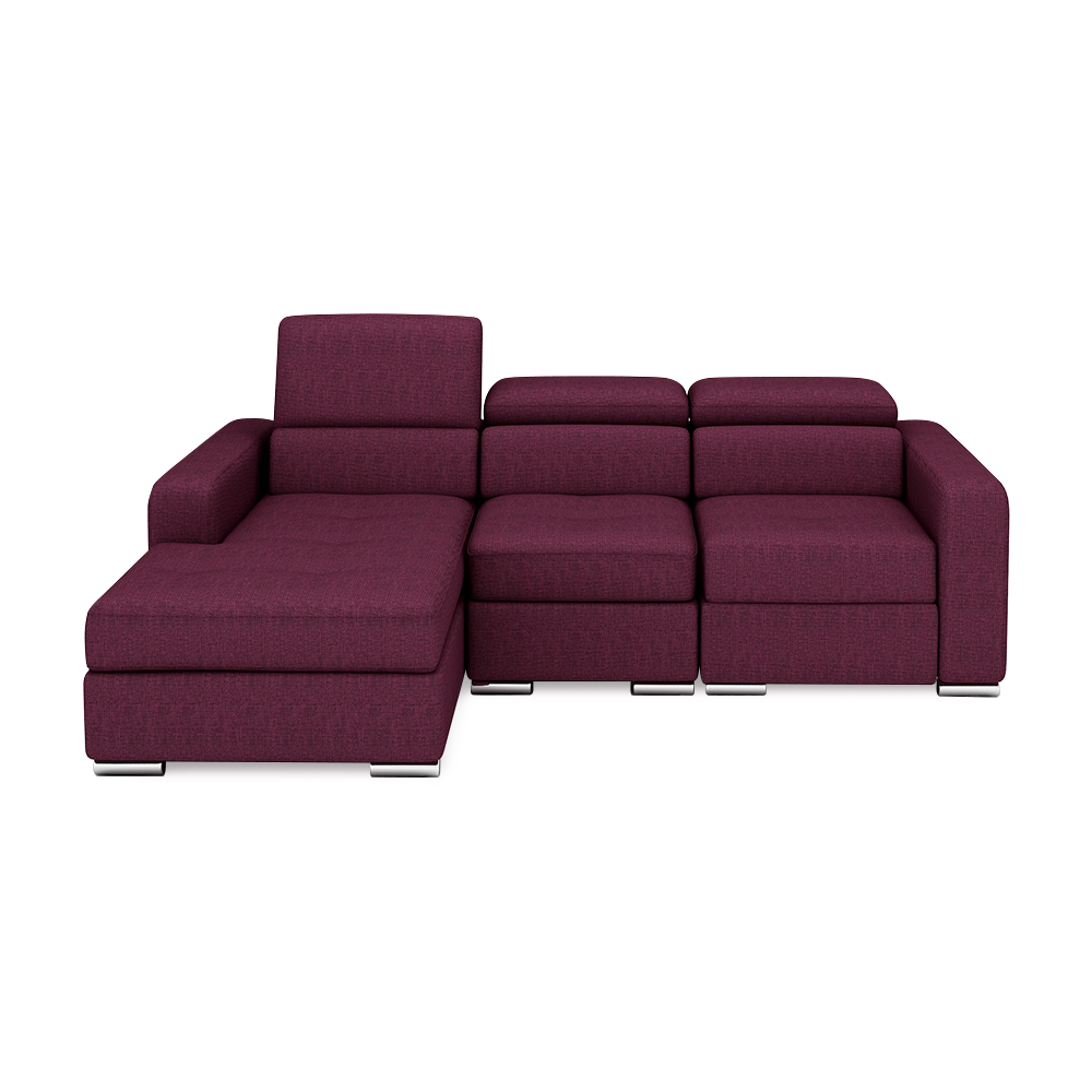 KELBY – Modular Leather Sofa with Extendable Seat & Motorised Incliner (L-Shaped)