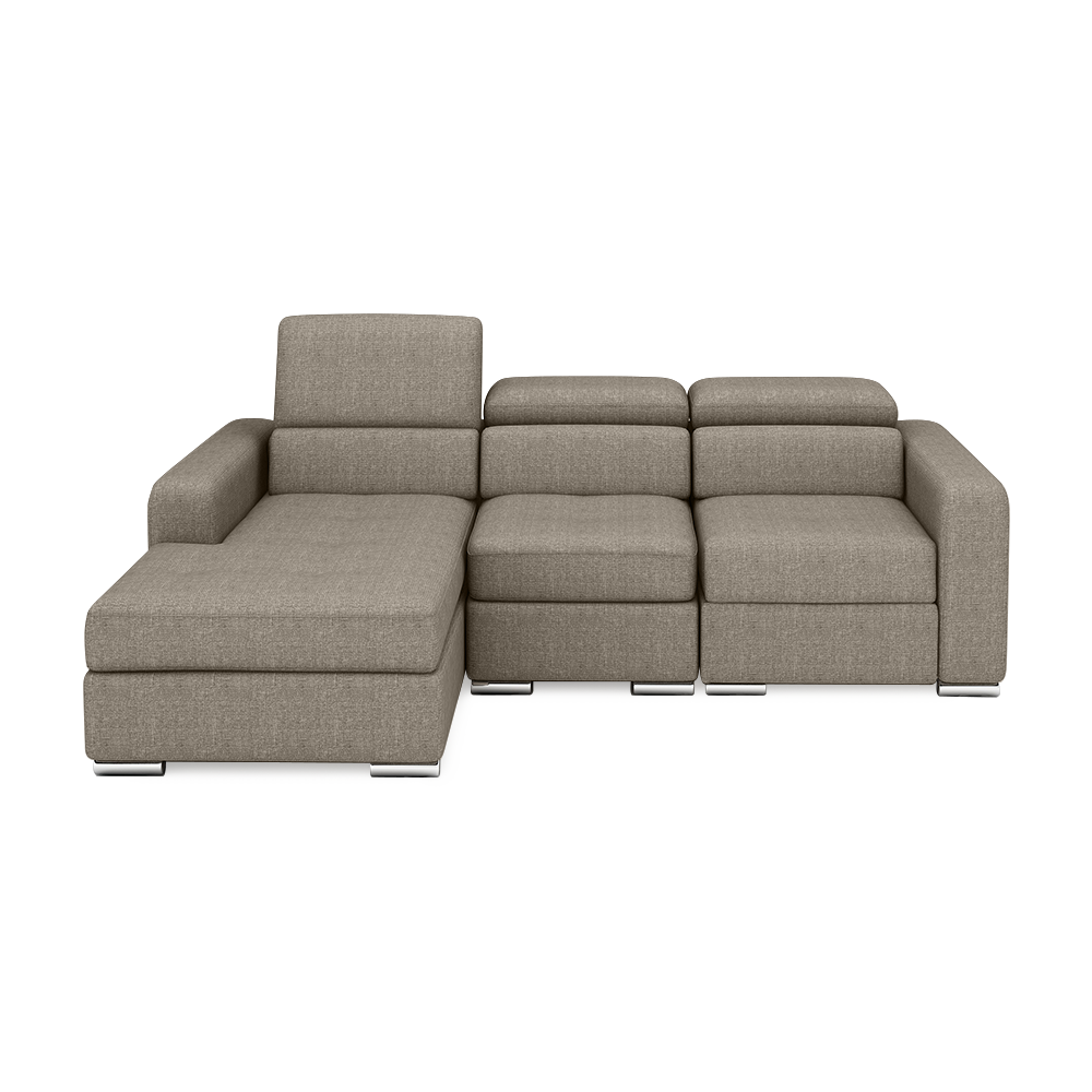 KELBY – Modular Leather Sofa with Extendable Seat & Motorised Incliner (L-Shaped)