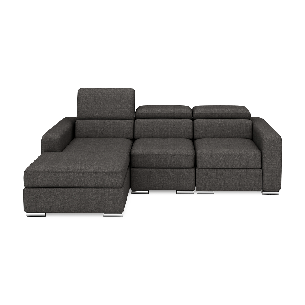 KELBY – Modular Leather Sofa with Extendable Seat & Motorised Incliner (L-Shaped)