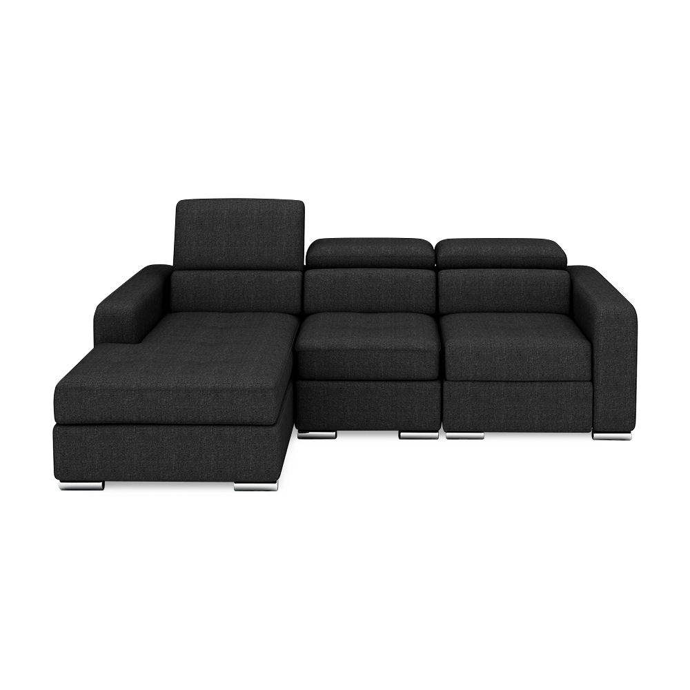 KELBY – Modular Leather Sofa with Extendable Seat & Motorised Incliner (L-Shaped)