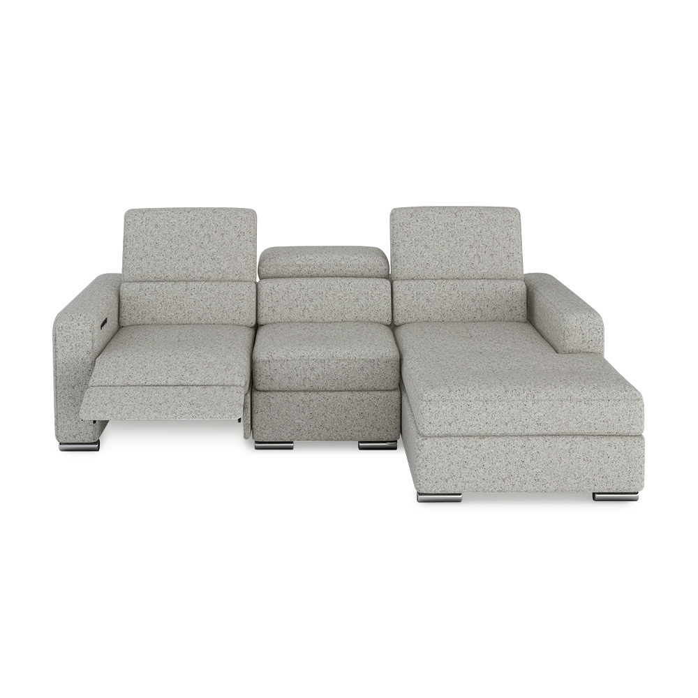 KELBY – Modular Leather Sofa with Extendable Seat & Motorised Incliner (L-Shaped)