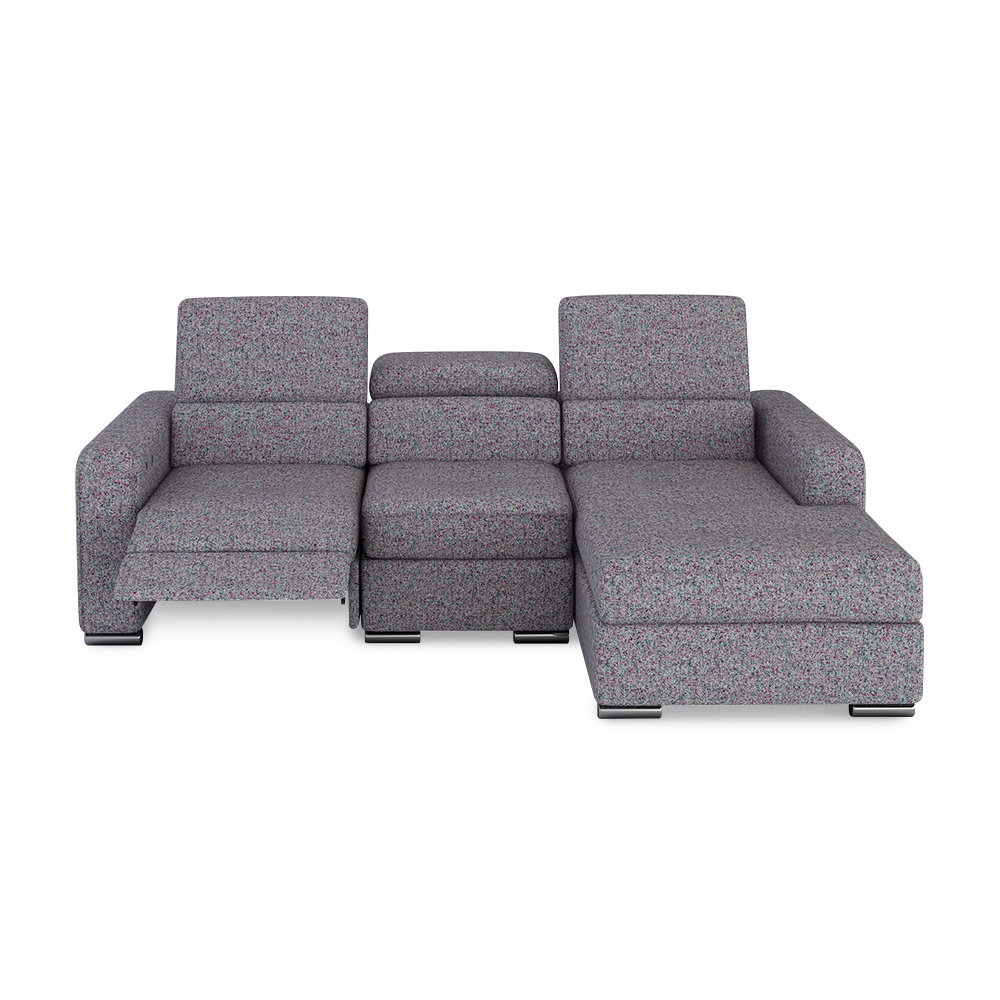 KELBY – Modular Leather Sofa with Extendable Seat & Motorised Incliner (L-Shaped)