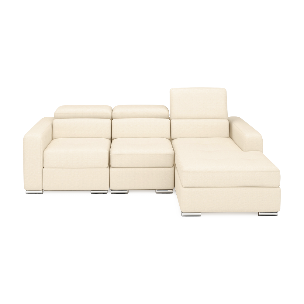 KELBY – Modular Leather Sofa with Extendable Seat & Motorised Incliner (L-Shaped)