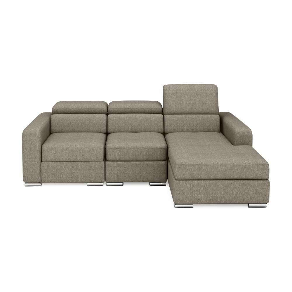 KELBY – Modular Leather Sofa with Extendable Seat & Motorised Incliner (L-Shaped)