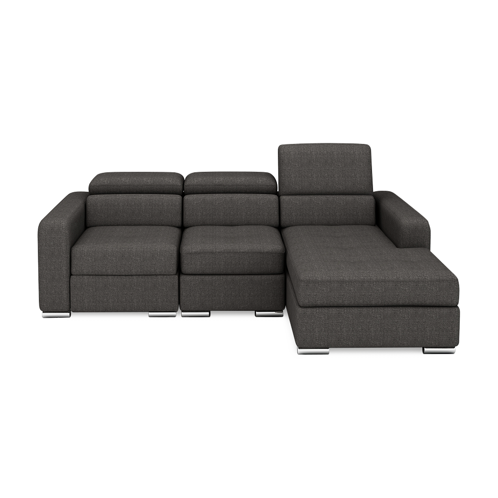 KELBY – Modular Leather Sofa with Extendable Seat & Motorised Incliner (L-Shaped)