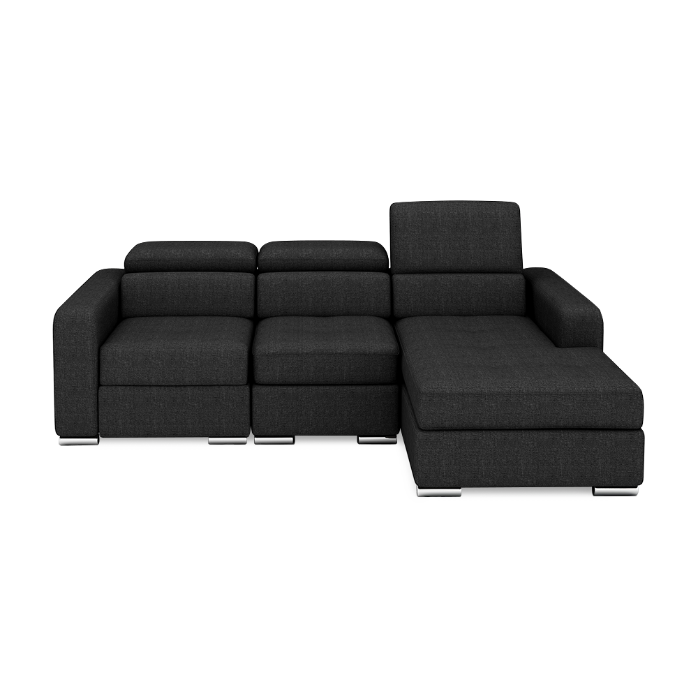 KELBY – Modular Leather Sofa with Extendable Seat & Motorised Incliner (L-Shaped)