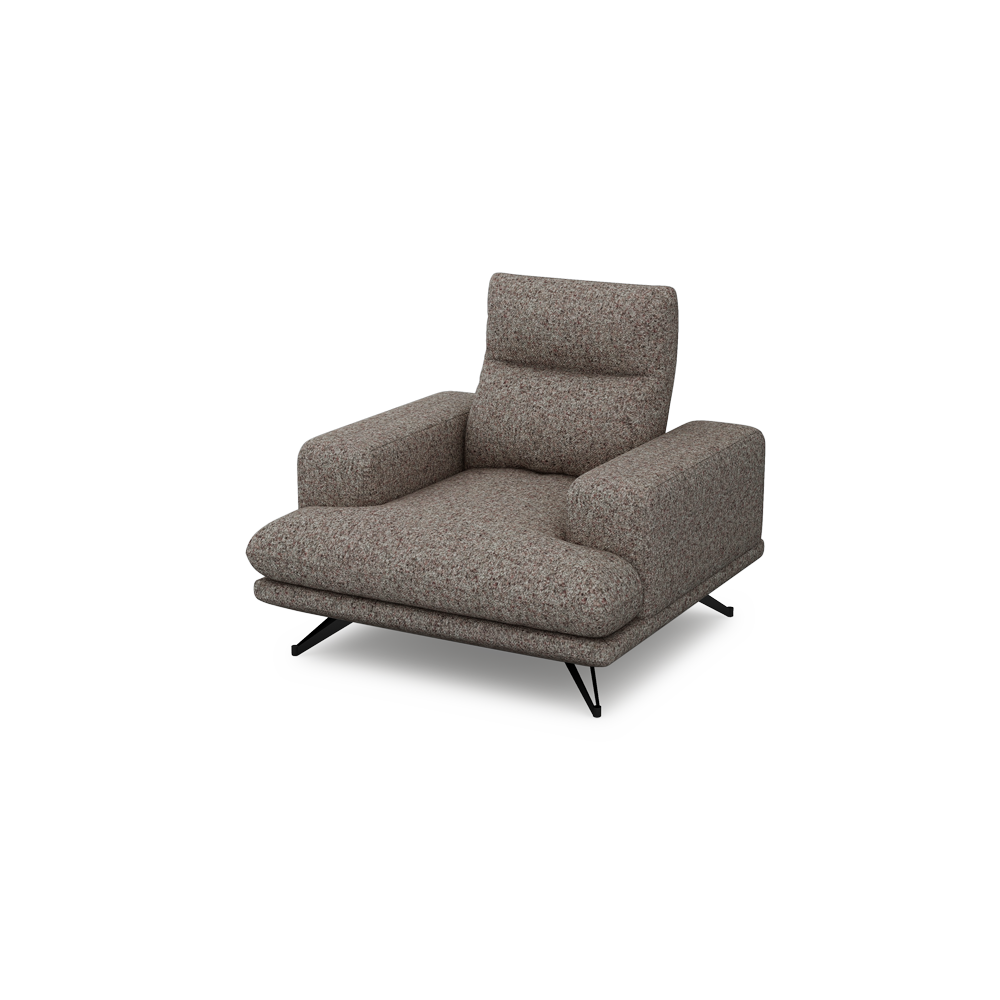 GAVORA – Push-Back Fabric Sofa with Adjustable Backrest (1-seater)