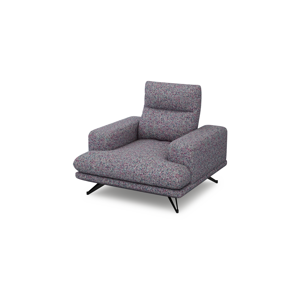 GAVORA – Push-Back Fabric Sofa with Adjustable Backrest (1-seater)