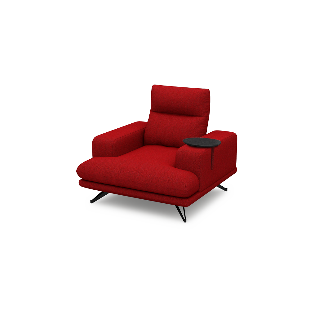 GAVORA – Push-Back Fabric Sofa with Adjustable Backrest (1-seater)