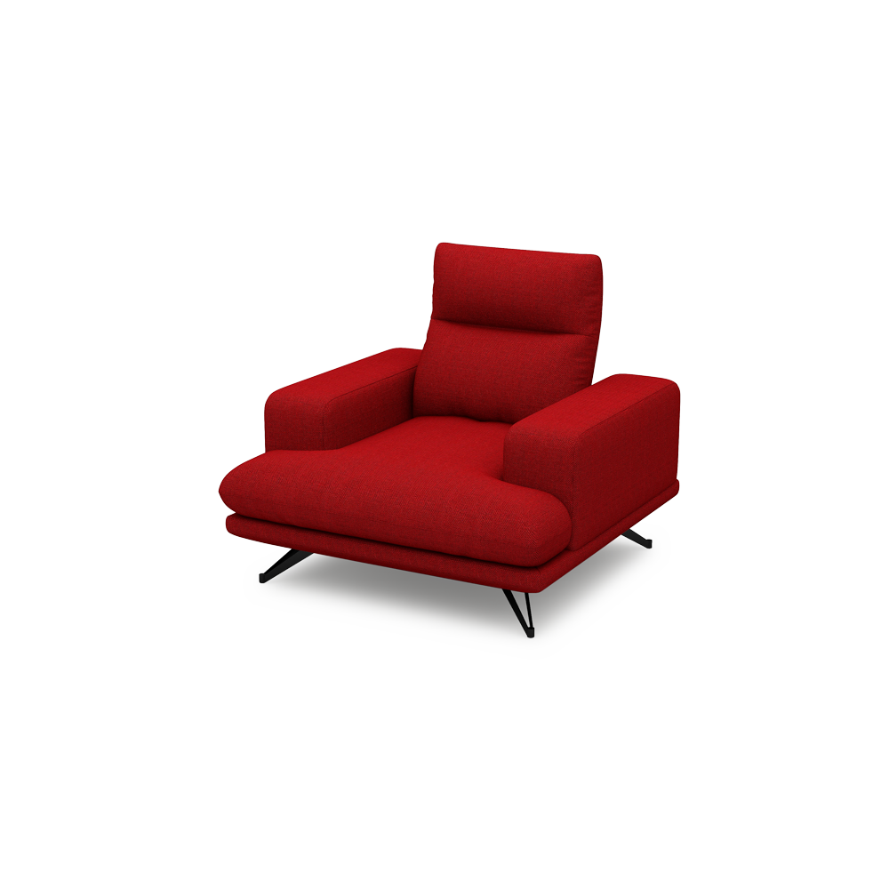 GAVORA – Push-Back Fabric Sofa with Adjustable Backrest (1-seater)