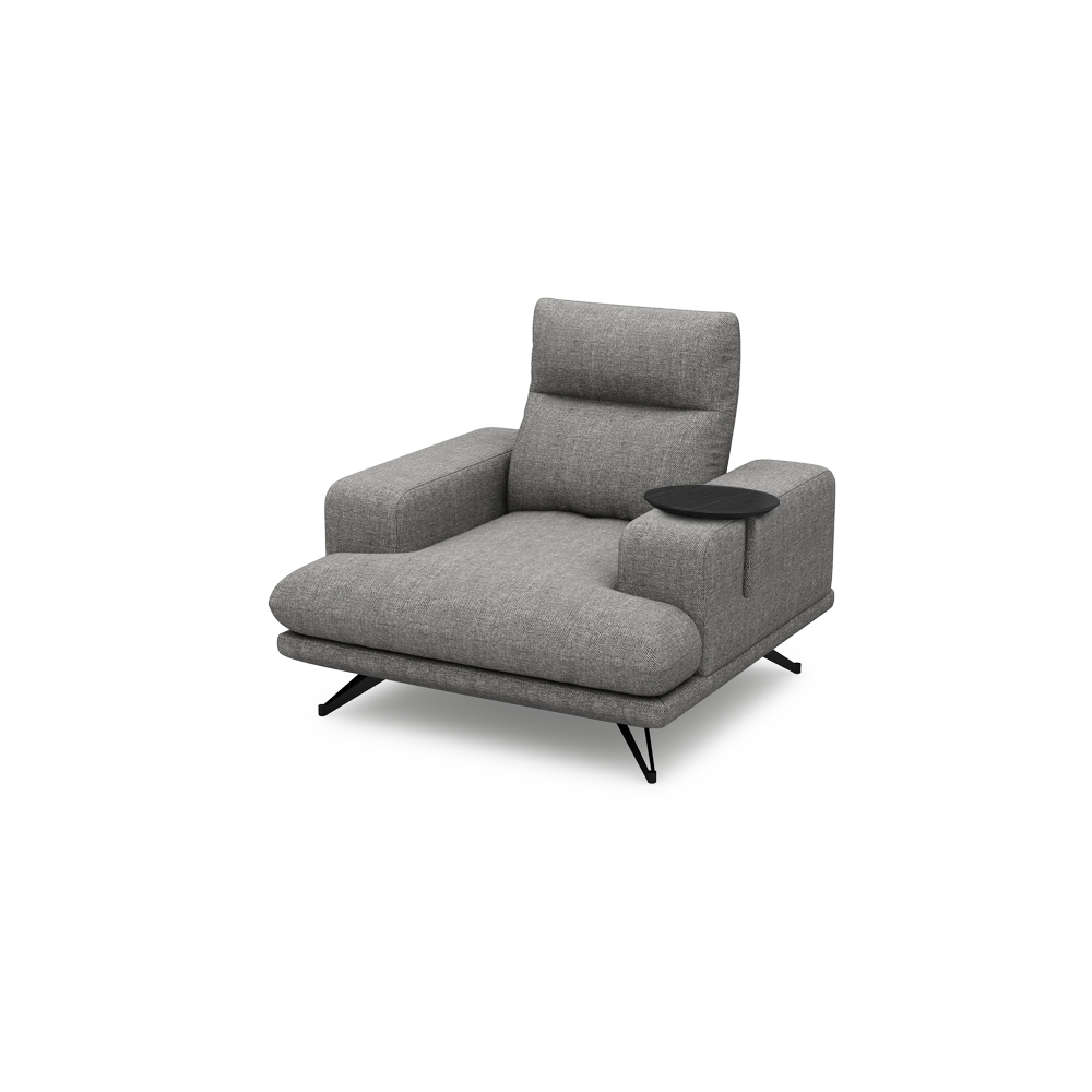 GAVORA – Push-Back Fabric Sofa with Adjustable Backrest (1-seater)