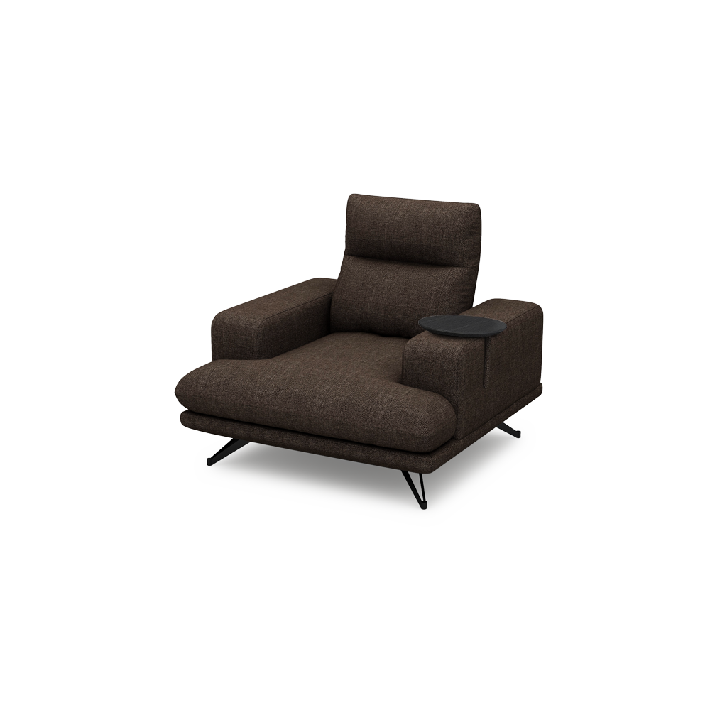 GAVORA – Push-Back Fabric Sofa with Adjustable Backrest (1-seater)