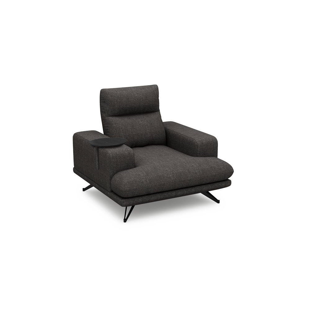 GAVORA – Push-Back Fabric Sofa with Adjustable Backrest (1-seater)