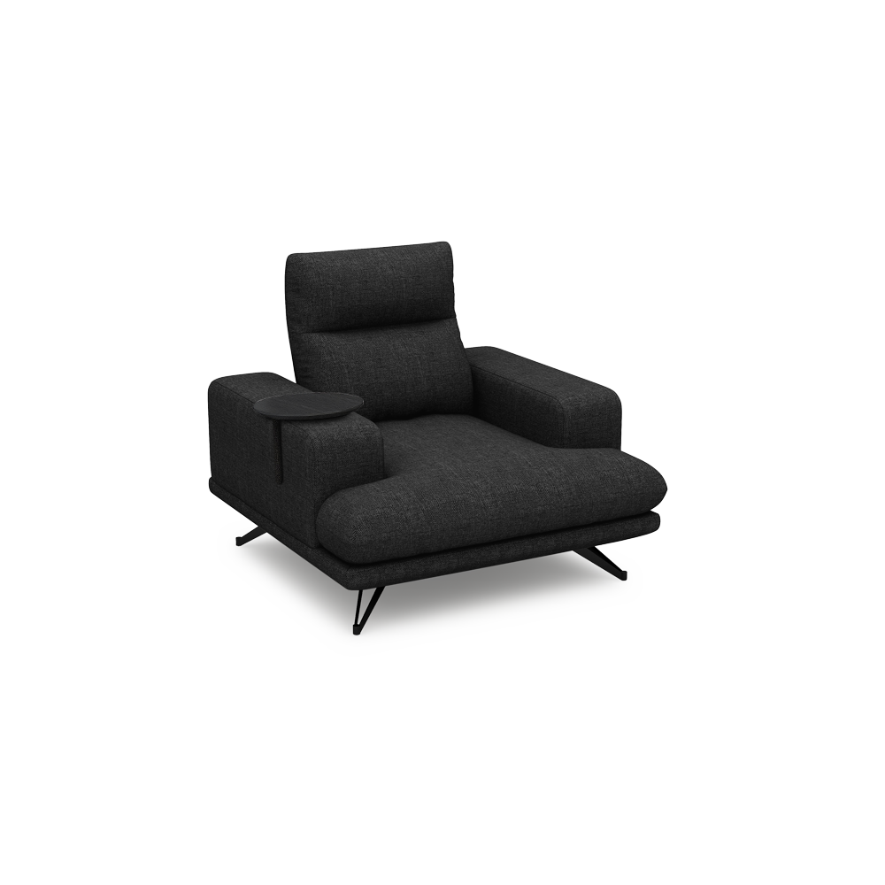 GAVORA – Push-Back Fabric Sofa with Adjustable Backrest (1-seater)