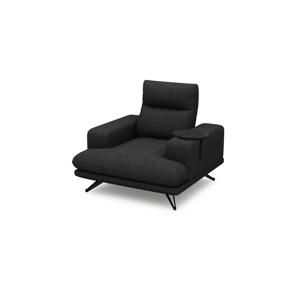 GAVORA – Push-Back Fabric Sofa with Adjustable Backrest (1-seater)