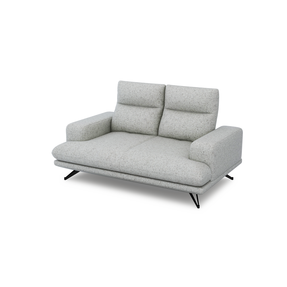 GAVORA – Push-Back Fabric Sofa with Adjustable Backrest (2-seater)