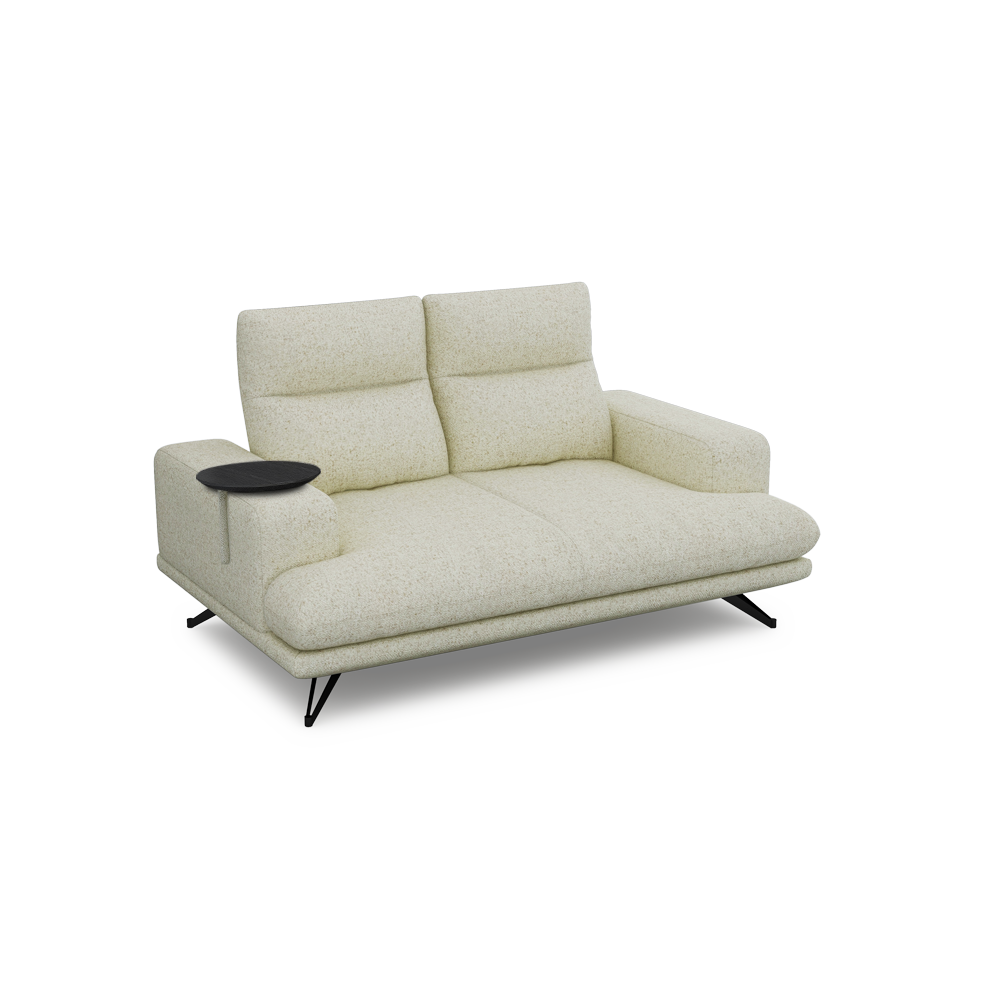 GAVORA – Push-Back Fabric Sofa with Adjustable Backrest (2-seater)