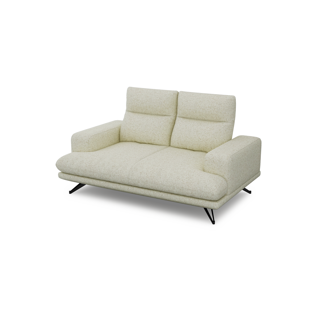 GAVORA – Push-Back Fabric Sofa with Adjustable Backrest (2-seater)