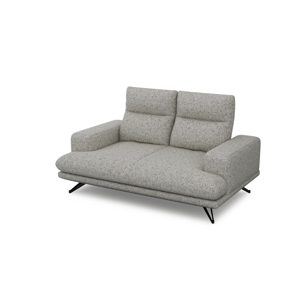 GAVORA – Push-Back Fabric Sofa with Adjustable Backrest (2-seater)