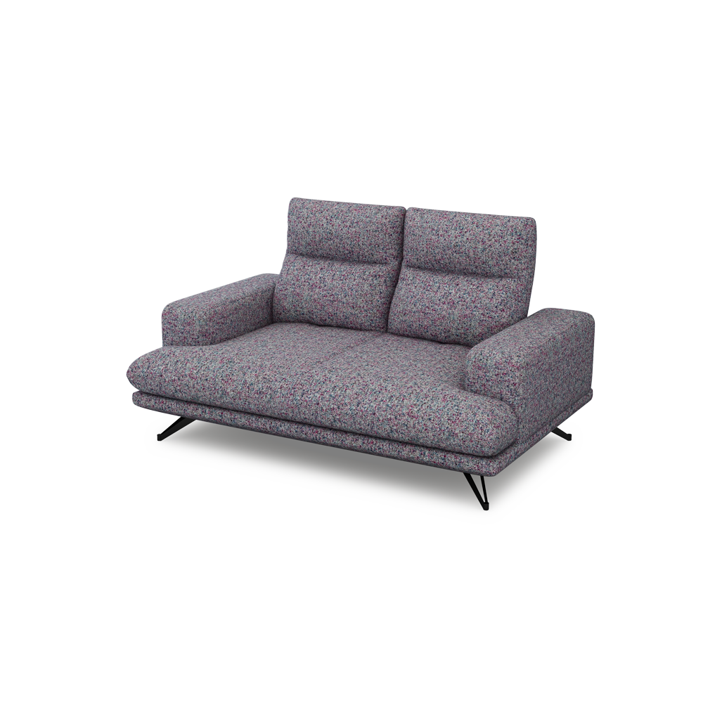 GAVORA – Push-Back Fabric Sofa with Adjustable Backrest (2-seater)