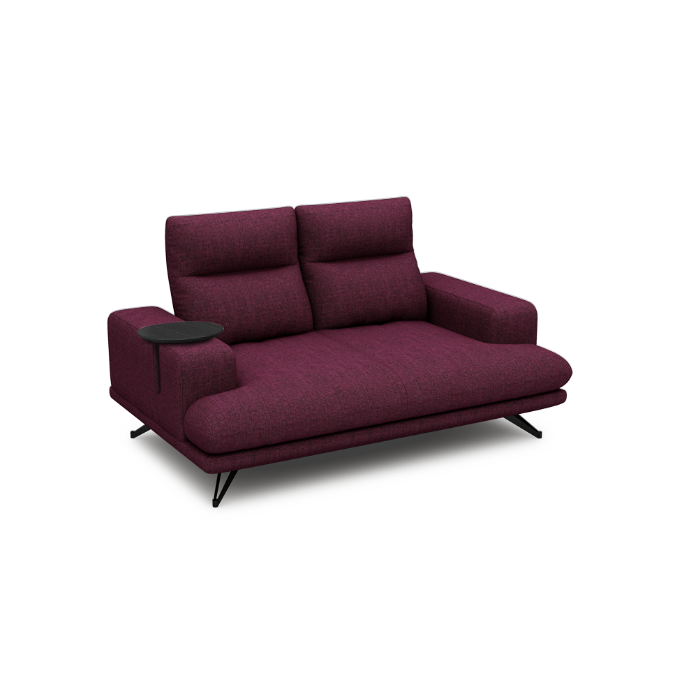 GAVORA – Push-Back Fabric Sofa with Adjustable Backrest (2-seater)