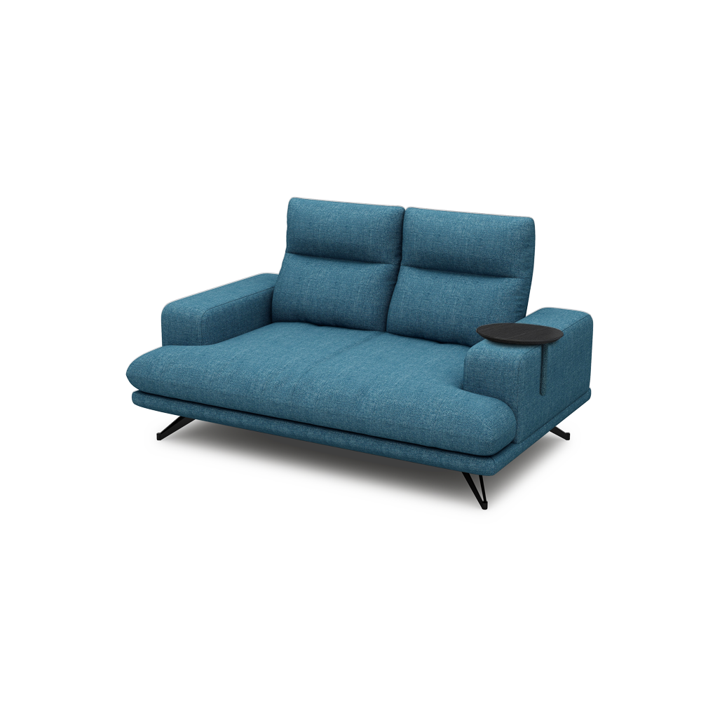GAVORA – Push-Back Fabric Sofa with Adjustable Backrest (2-seater)