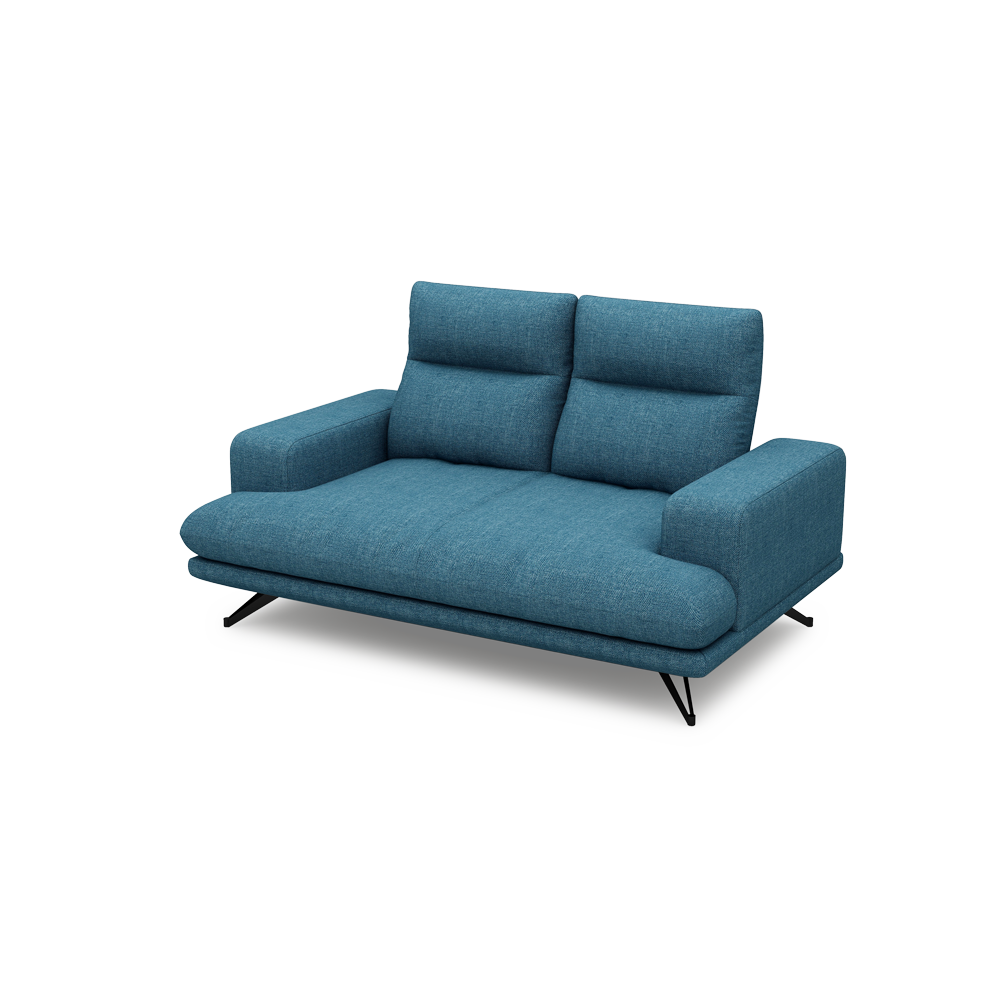 GAVORA – Push-Back Fabric Sofa with Adjustable Backrest (2-seater)