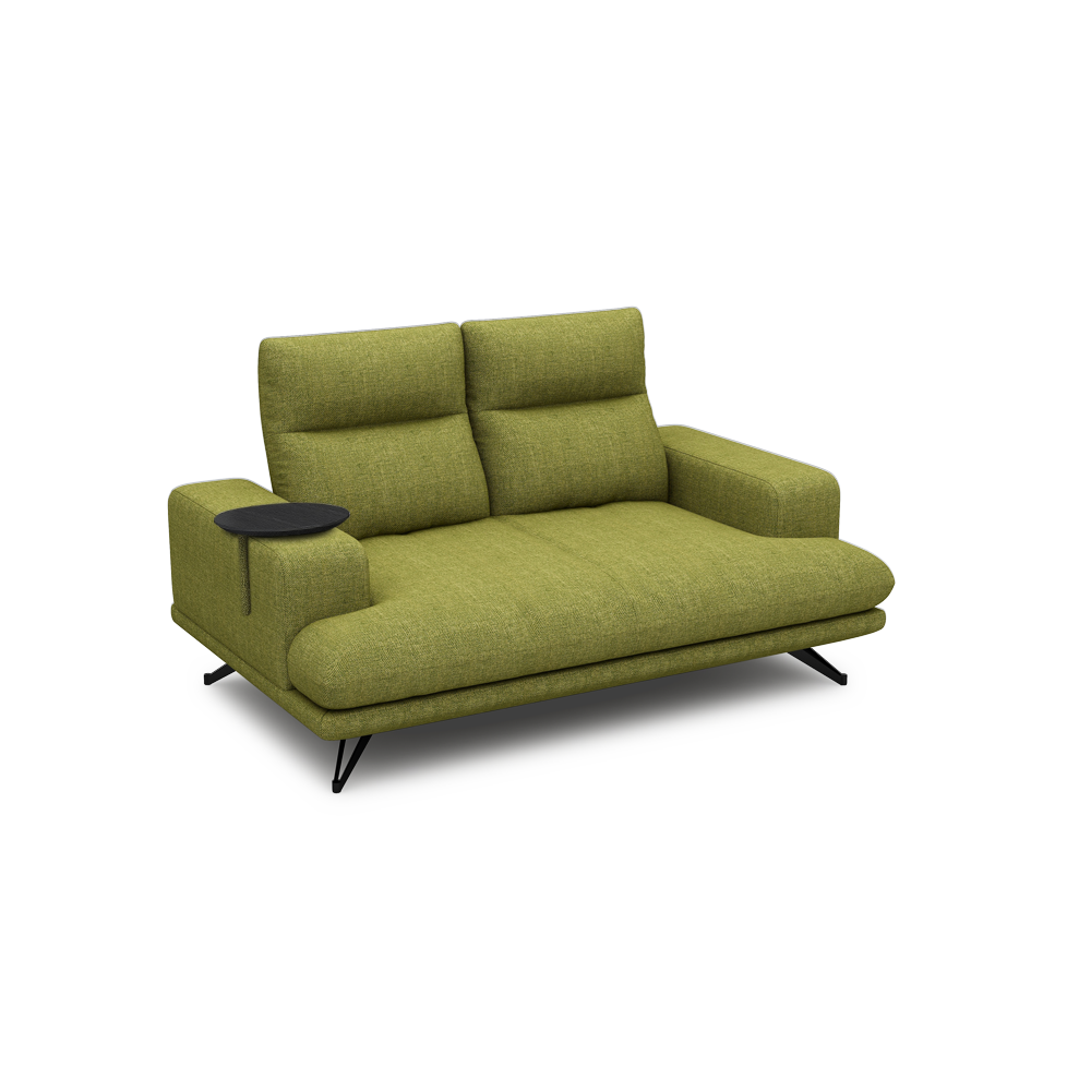 GAVORA – Push-Back Fabric Sofa with Adjustable Backrest (2-seater)