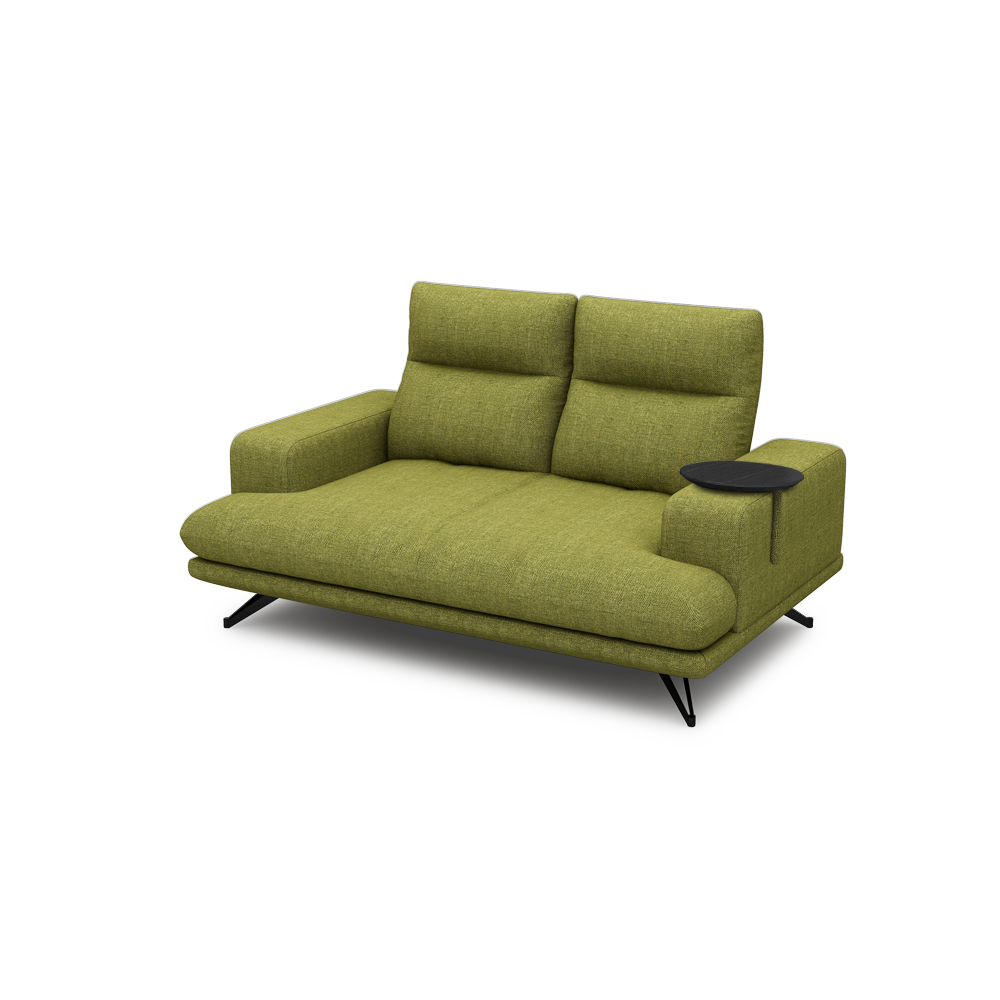 GAVORA – Push-Back Fabric Sofa with Adjustable Backrest (2-seater)