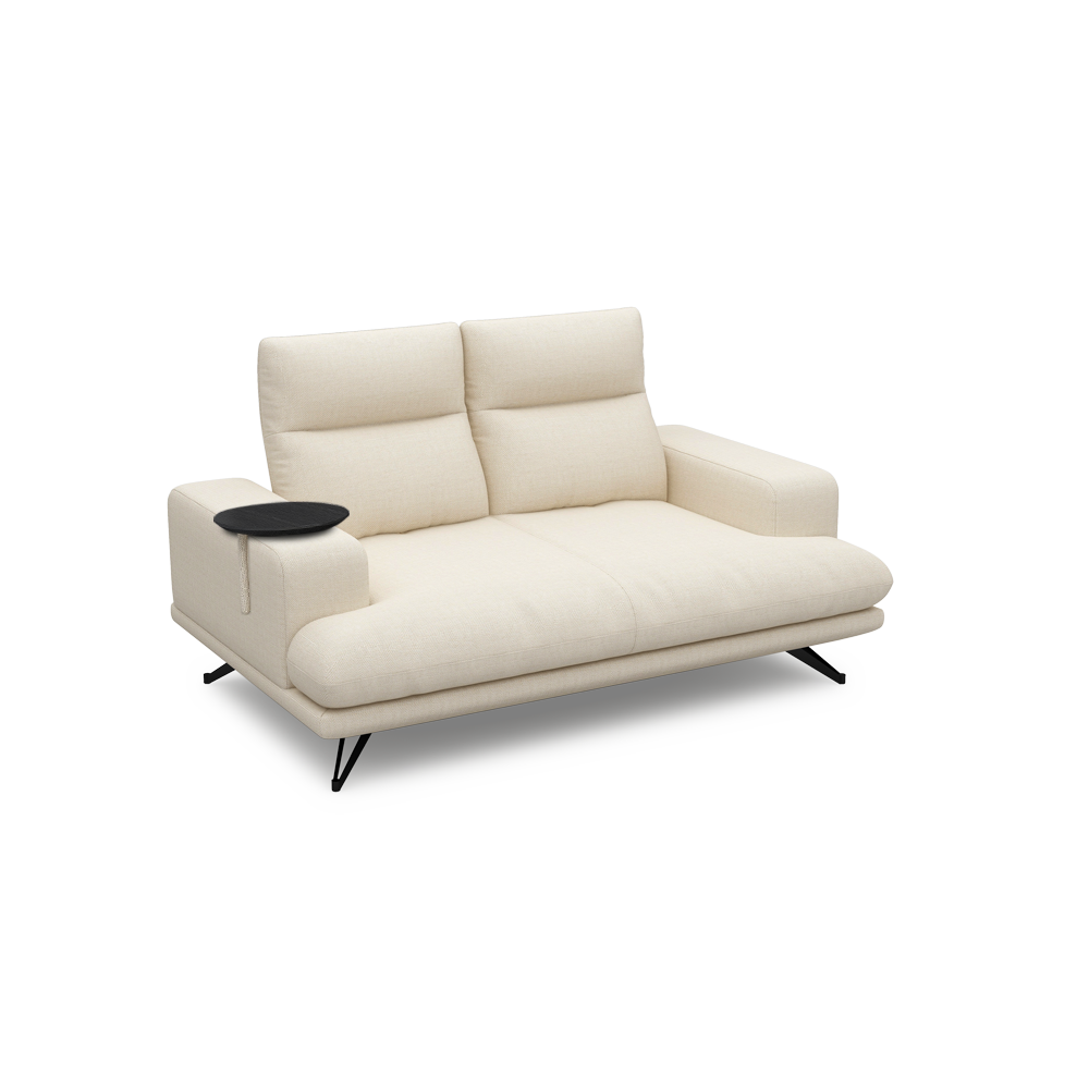 GAVORA – Push-Back Fabric Sofa with Adjustable Backrest (2-seater)