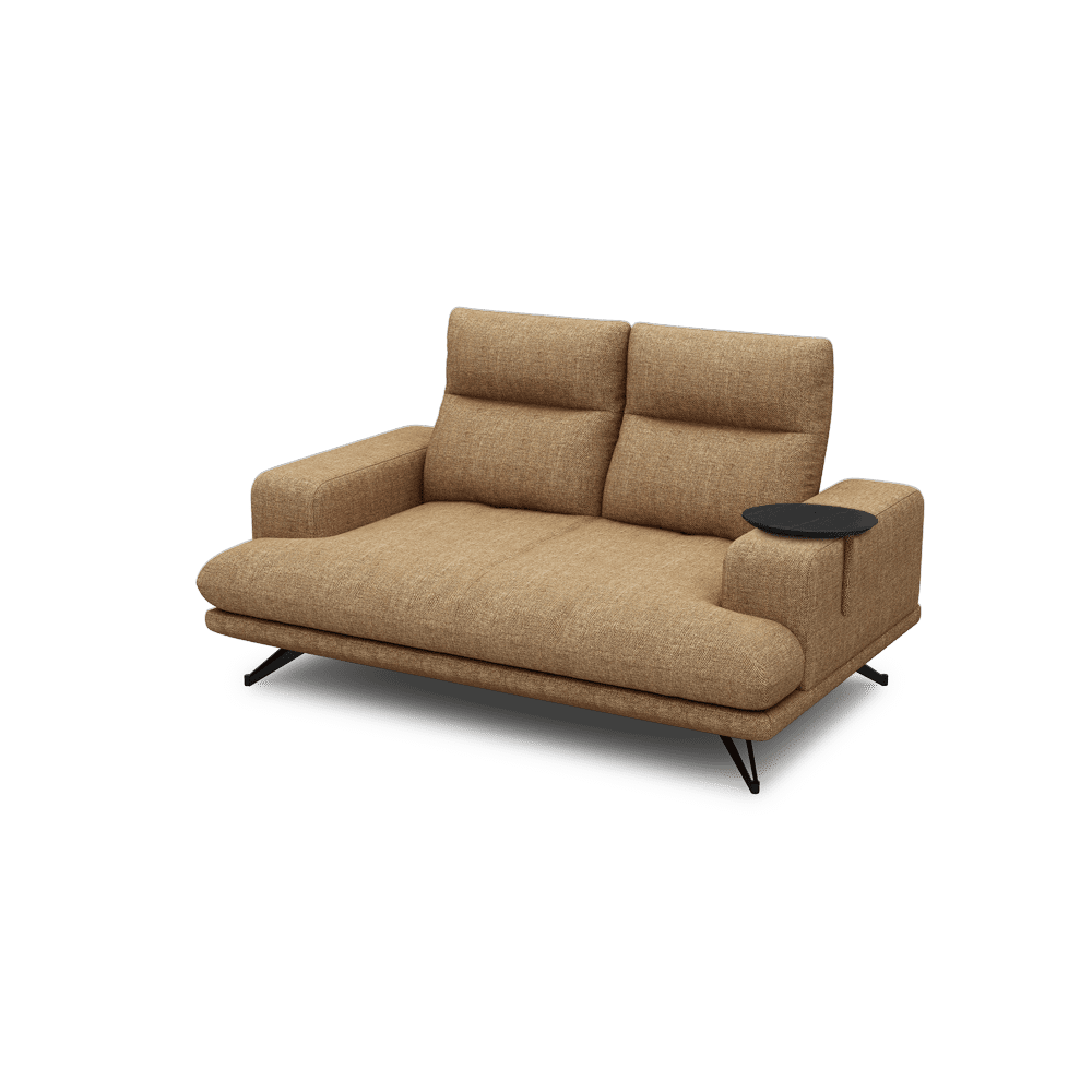 GAVORA – Push-Back Fabric Sofa with Adjustable Backrest (2-seater)
