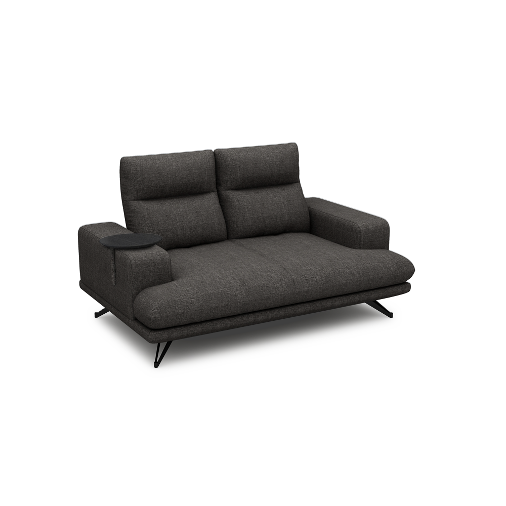 GAVORA – Push-Back Fabric Sofa with Adjustable Backrest (2-seater)