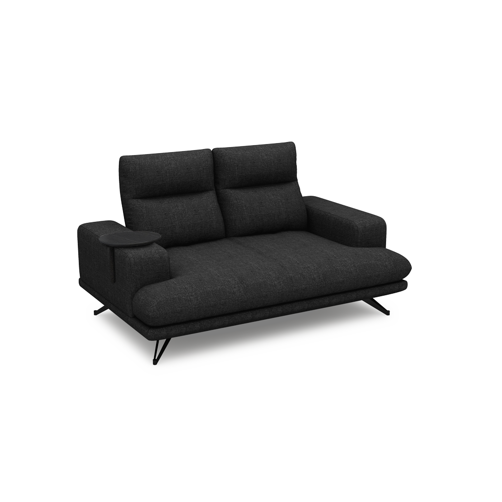 GAVORA – Push-Back Fabric Sofa with Adjustable Backrest (2-seater)