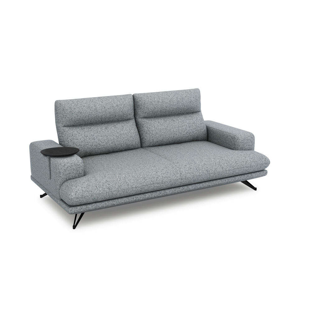 GAVORA – Push-Back Fabric Sofa with Adjustable Backrest (3-seater)