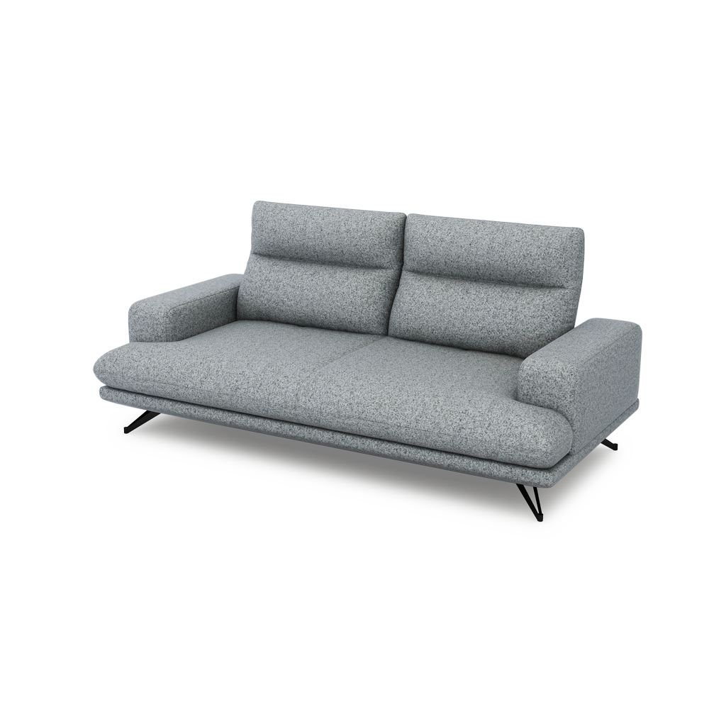 GAVORA – Push-Back Fabric Sofa with Adjustable Backrest (3-seater)