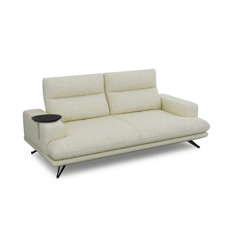 GAVORA – Push-Back Fabric Sofa with Adjustable Backrest (3-seater)