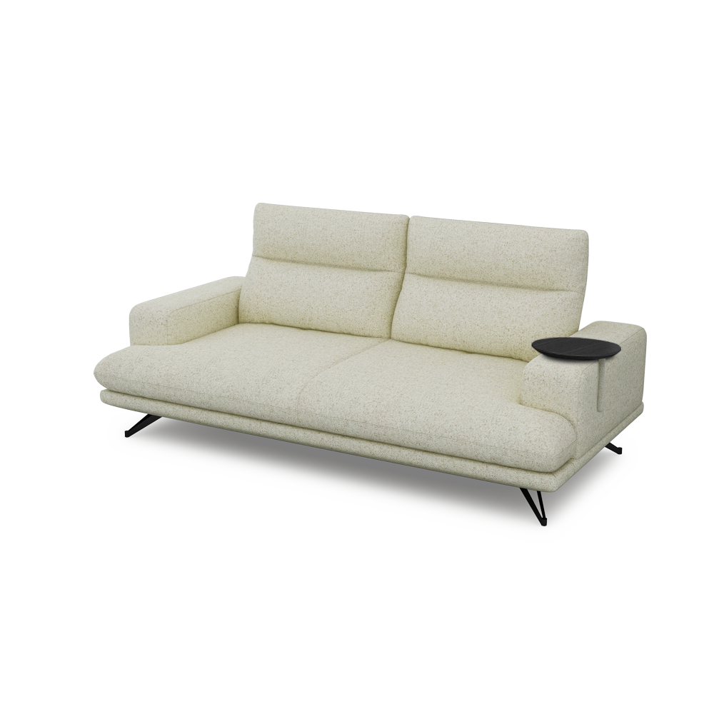 GAVORA – Push-Back Fabric Sofa with Adjustable Backrest (3-seater)