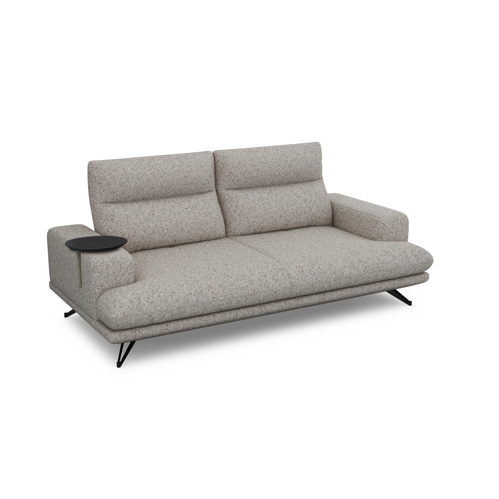 GAVORA – Push-Back Fabric Sofa with Adjustable Backrest (3-seater)