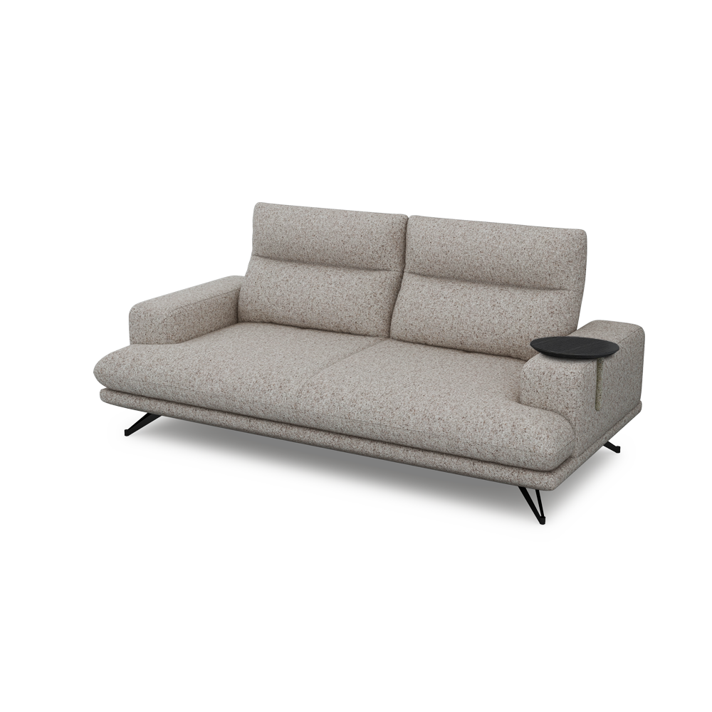 GAVORA – Push-Back Fabric Sofa with Adjustable Backrest (3-seater)