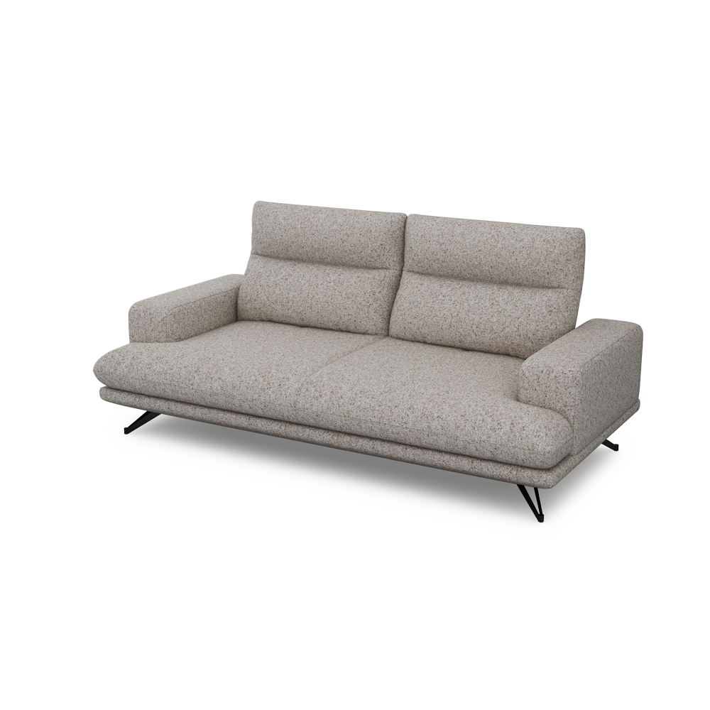 GAVORA – Push-Back Fabric Sofa with Adjustable Backrest (3-seater)