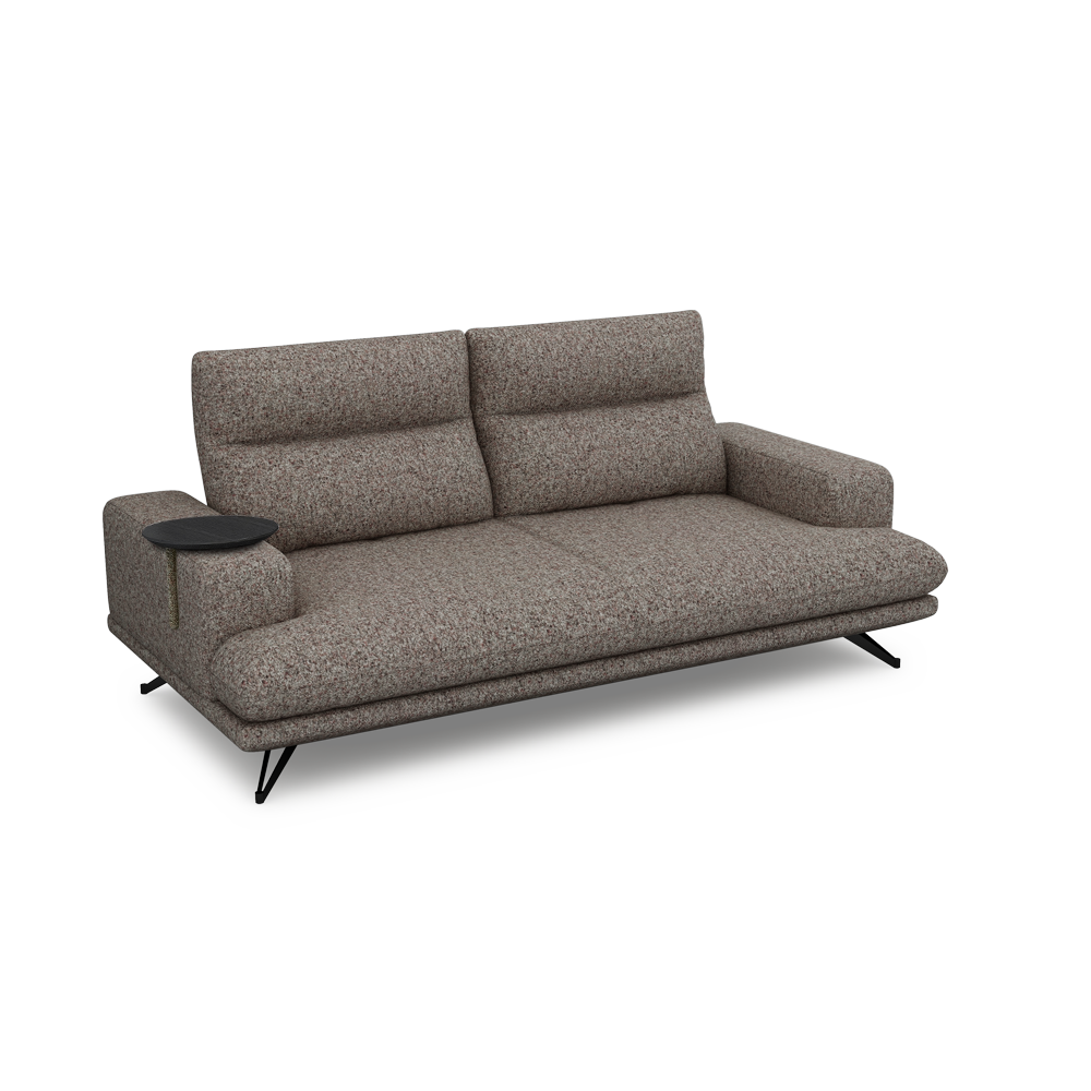 GAVORA – Push-Back Fabric Sofa with Adjustable Backrest (3-seater)