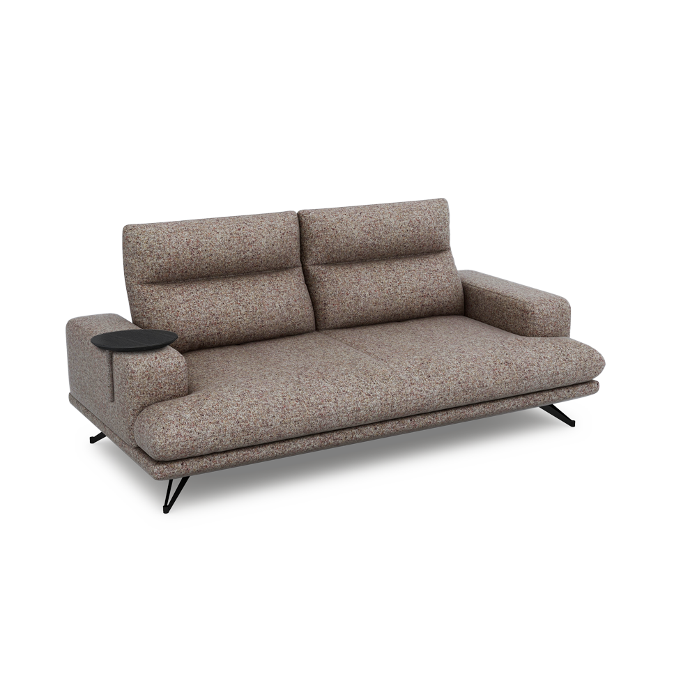 GAVORA – Push-Back Fabric Sofa with Adjustable Backrest (3-seater)