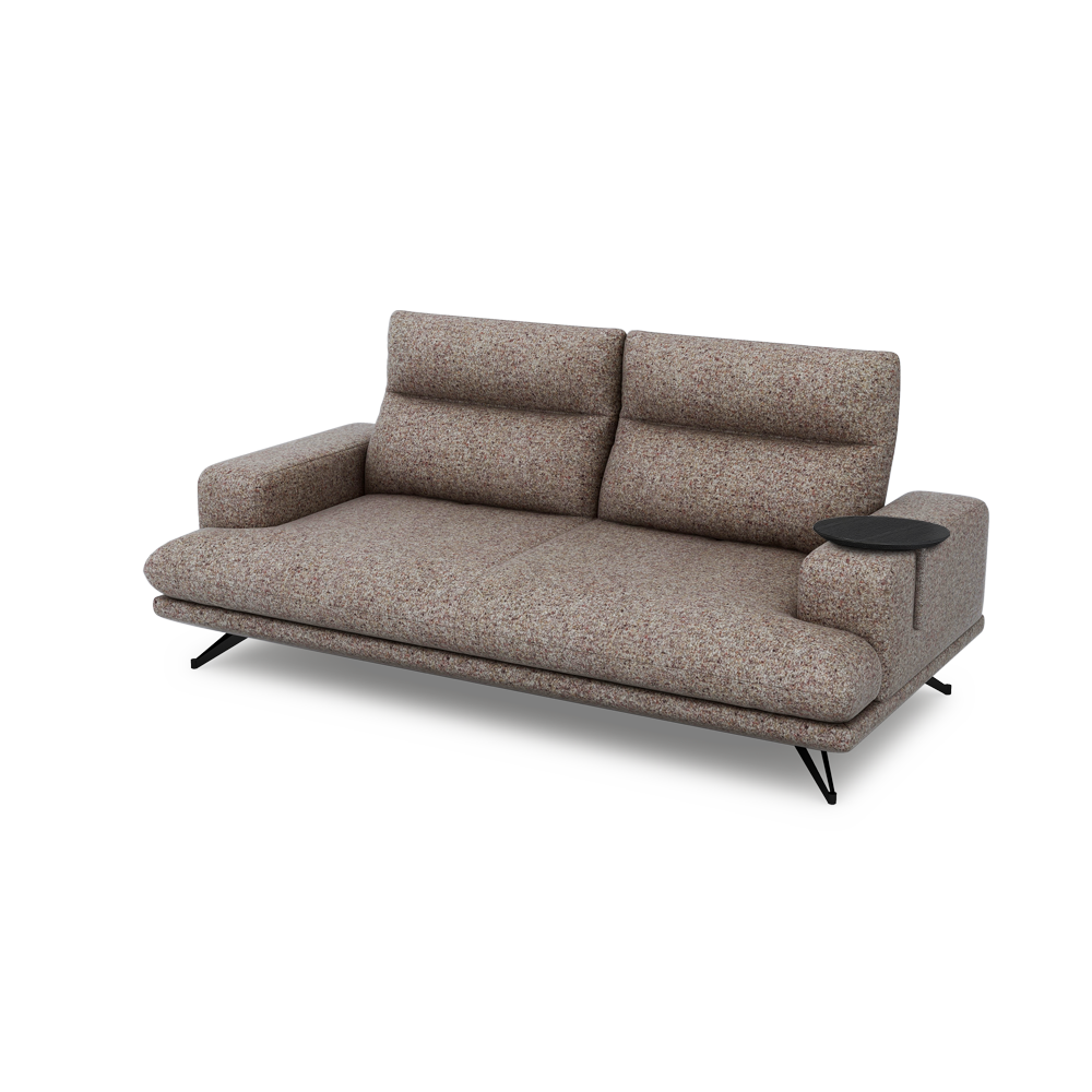 GAVORA – Push-Back Fabric Sofa with Adjustable Backrest (3-seater)