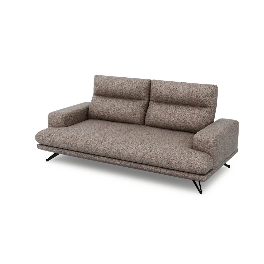 GAVORA – Push-Back Fabric Sofa with Adjustable Backrest (3-seater)