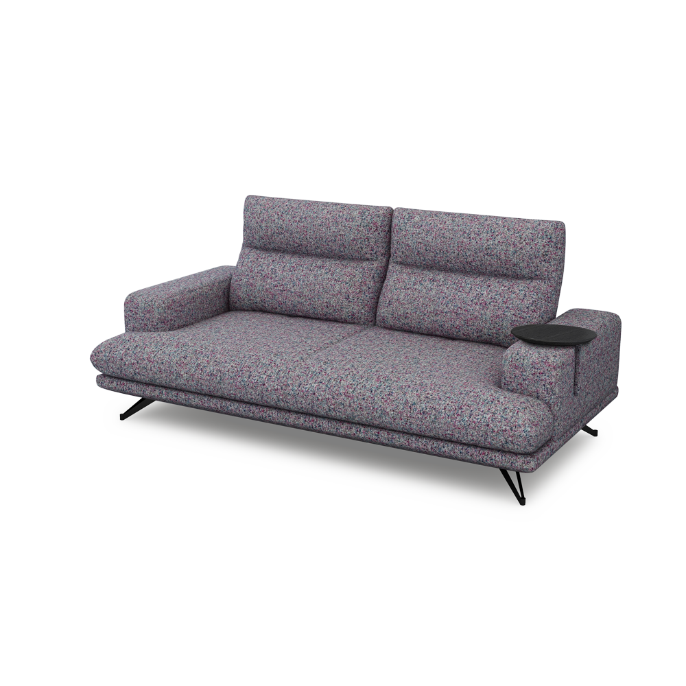 GAVORA – Push-Back Fabric Sofa with Adjustable Backrest (3-seater)