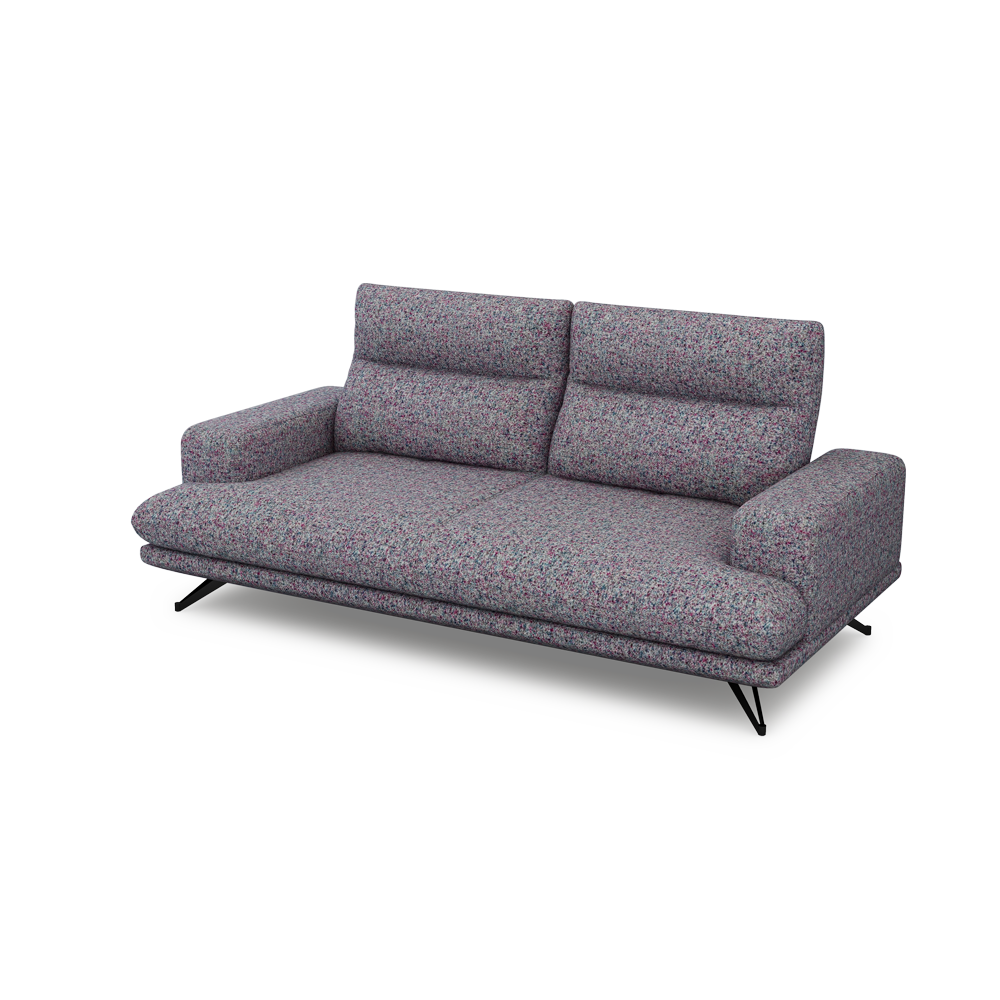GAVORA – Push-Back Fabric Sofa with Adjustable Backrest (3-seater)
