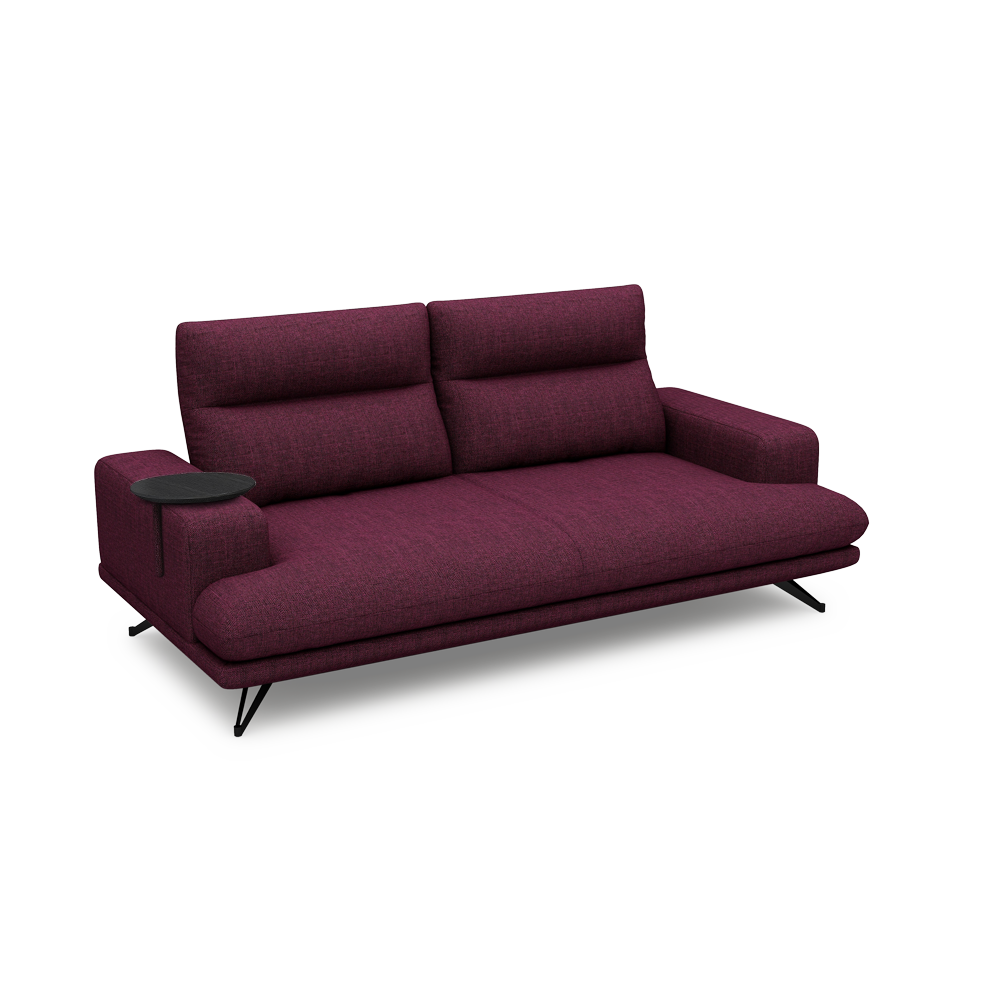 GAVORA – Push-Back Fabric Sofa with Adjustable Backrest (3-seater)