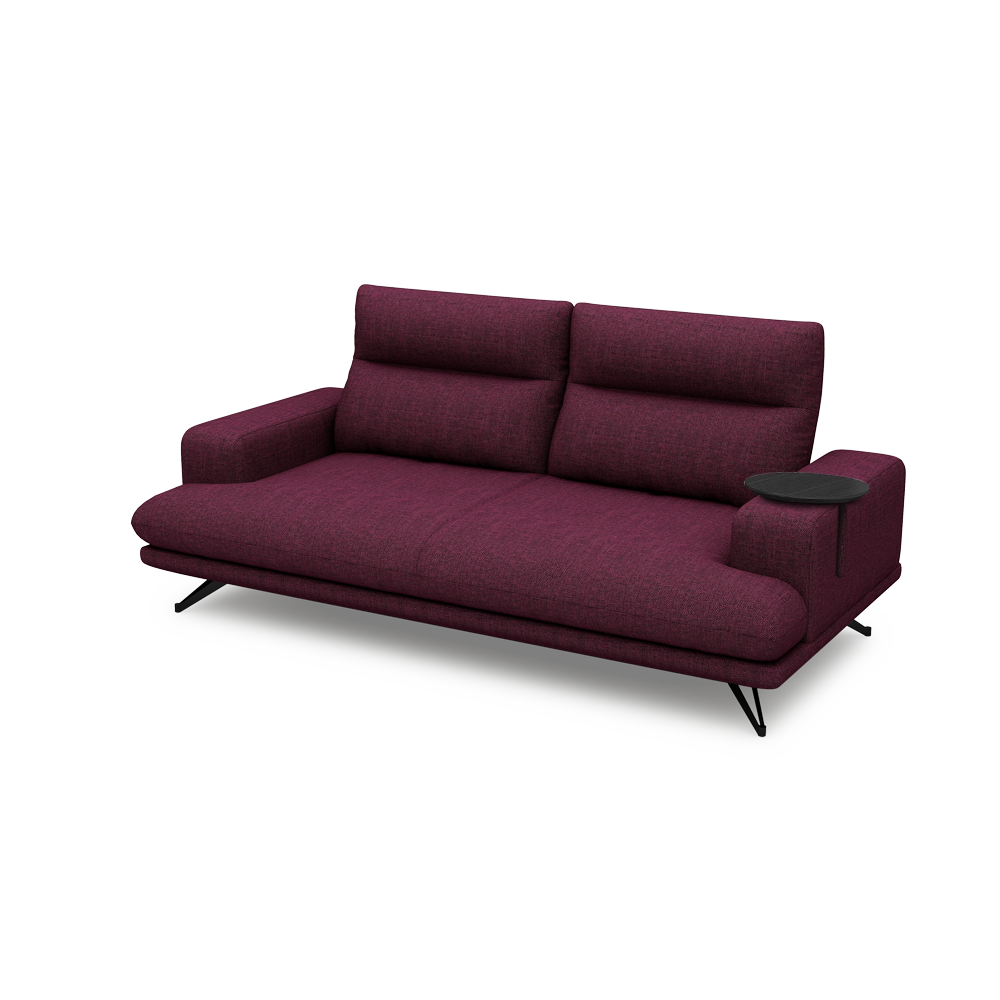 GAVORA – Push-Back Fabric Sofa with Adjustable Backrest (3-seater)