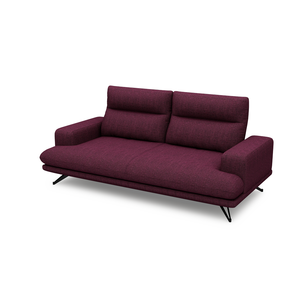 GAVORA – Push-Back Fabric Sofa with Adjustable Backrest (3-seater)