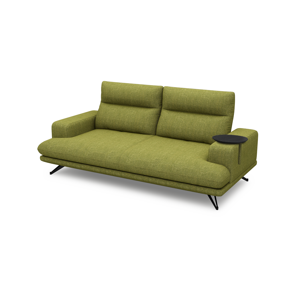 GAVORA – Push-Back Fabric Sofa with Adjustable Backrest (3-seater)